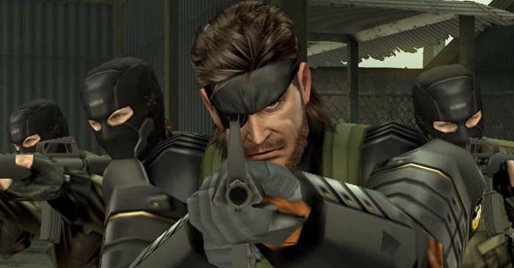 تصویر Snake در حال نگاه کردن به پوستر دختر پین آپ در Metal Gear Solid.